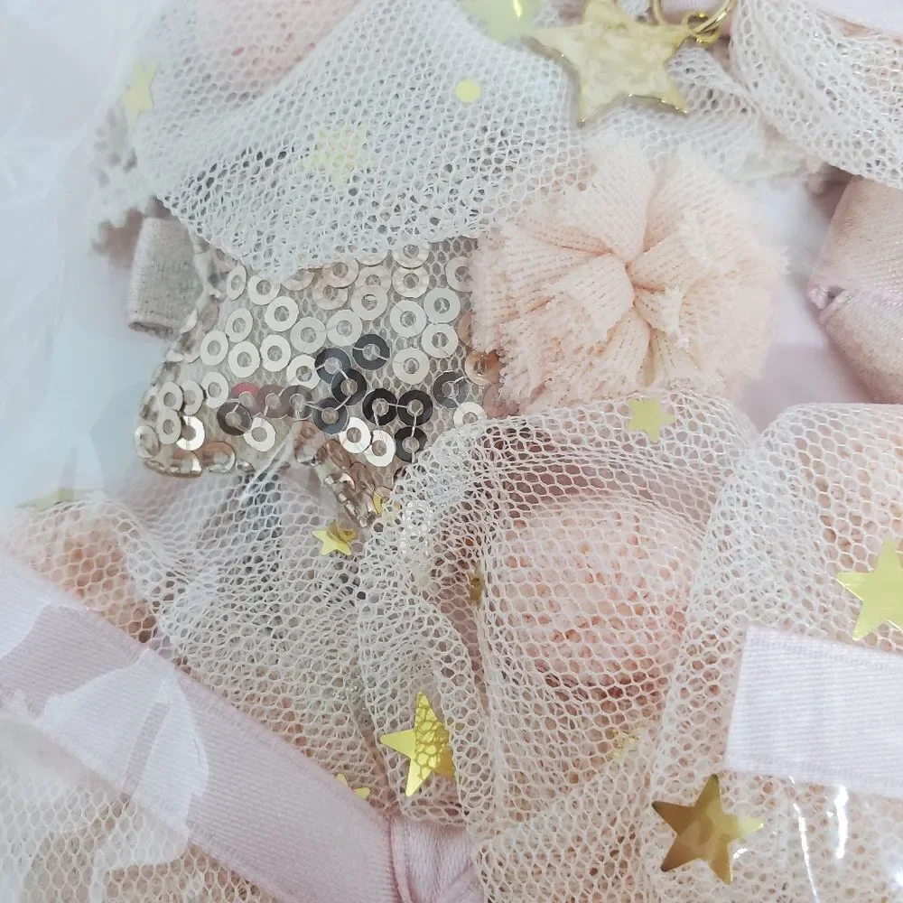 NIB Chicbaby Pink & Gold Hair Accessories & Socks